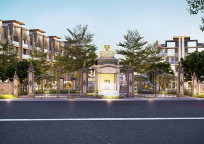 Elegant Atmos luxury apartment tower with modern design and green surroundings